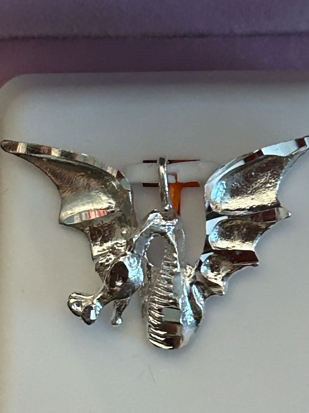 Solid 925 Sterling Silver Dragon 🐉 Pendant with Small Size Bale NWT